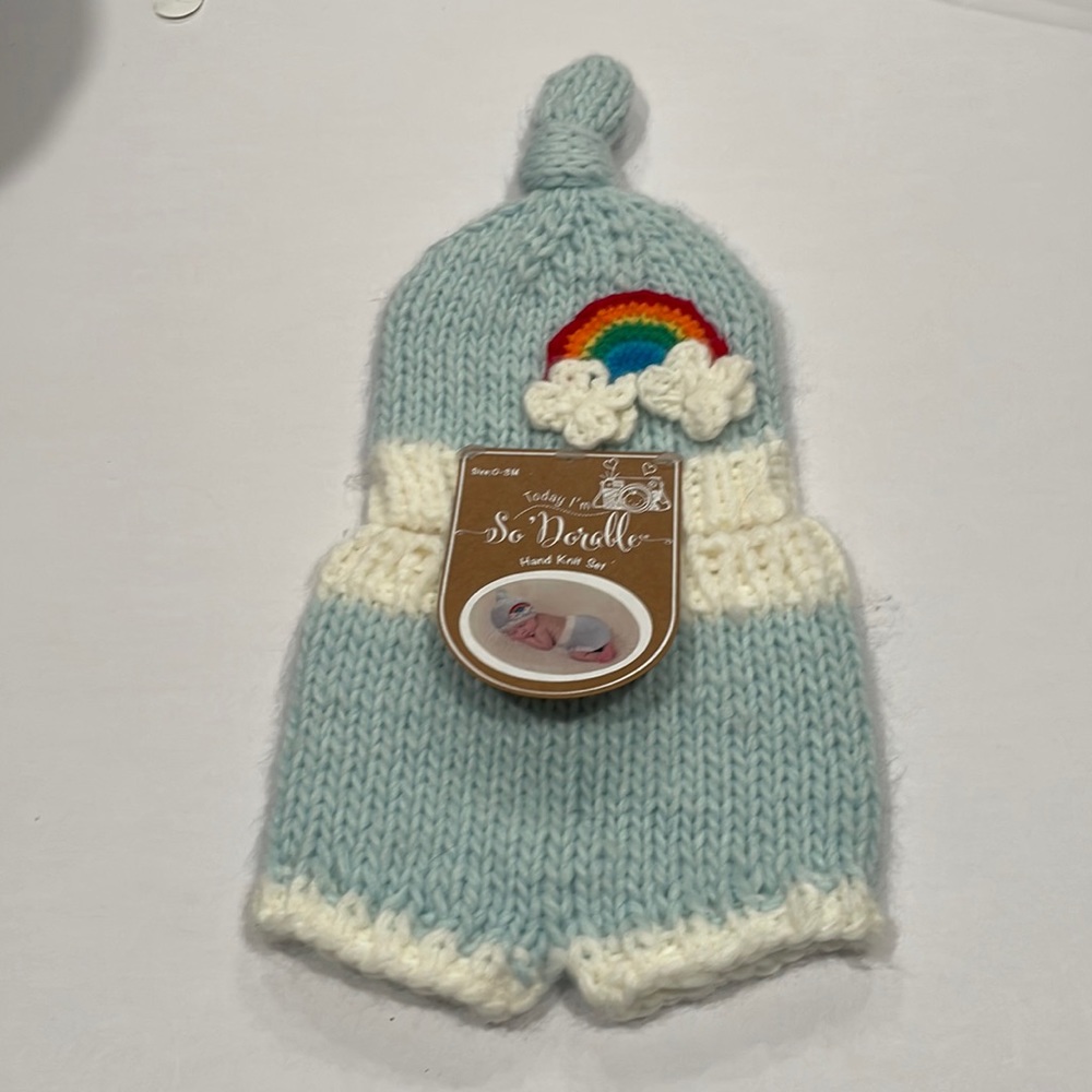 NWT Rainbow Baby Newborn Knit Set Size 0-3 months
